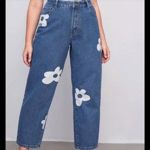 Shein Floral Print Mom Jeans
